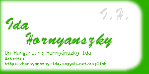ida hornyanszky business card